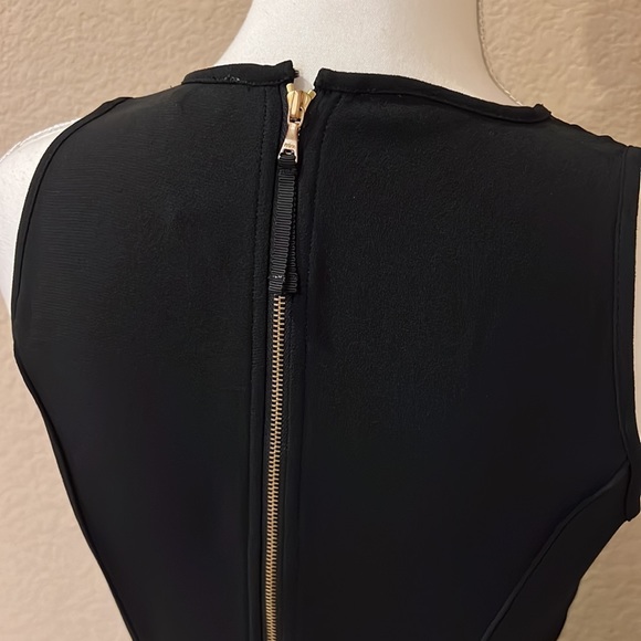 NWT LOFT Petite Black Crepe Sleeveless Dress - Picture 8 of 16